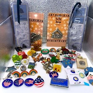 Assorted Lot of Collectible Pin and Tag Charms